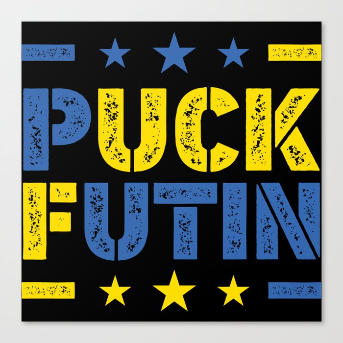 Puck Futin Fuck Putin Ukrainian War Canvas Print