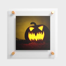 Angry Pumpkin Floating Acrylic Print
