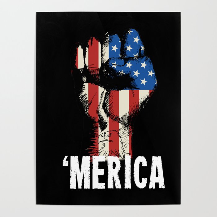 'Merica We Stand For The Flag Poster