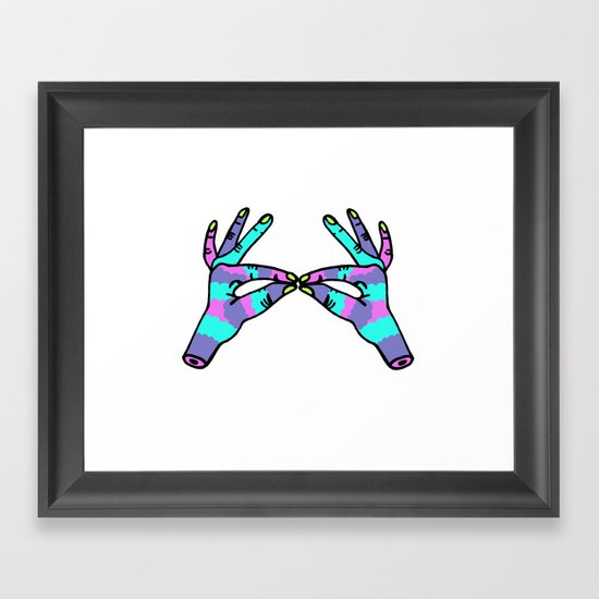 hand to hand Framed Art Print