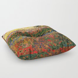 Garden in Bloom, Arles, Vincent van Gogh Floor Pillow