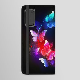 Neon night butterflies Android Wallet Case
