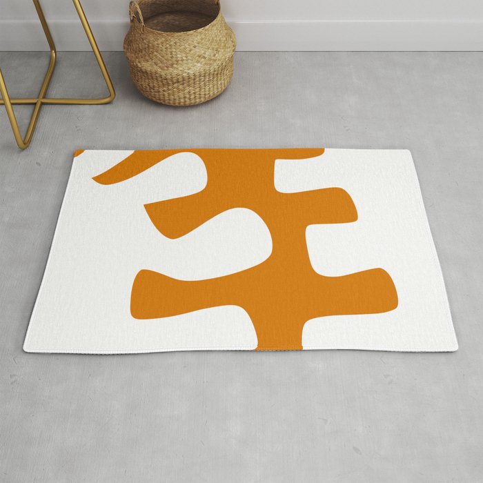 Abstract minimal plant color block 15 Rug