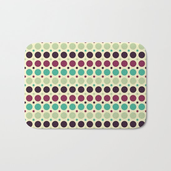 Peacock Polka Dot Pattern Bath Mat