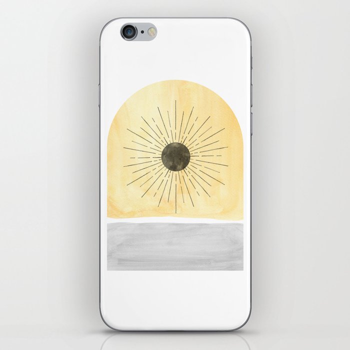 Yellow and gray arch-sunrise #26 iPhone Skin