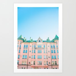 Helsinki Print - Ihantola Building, Scandi Architecture - Vibrant Pastel Photography Art Print
