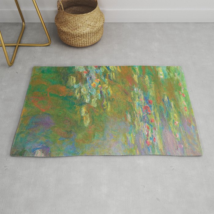 Lotus, Lilies, Pink, Monet, Art Prints Rug