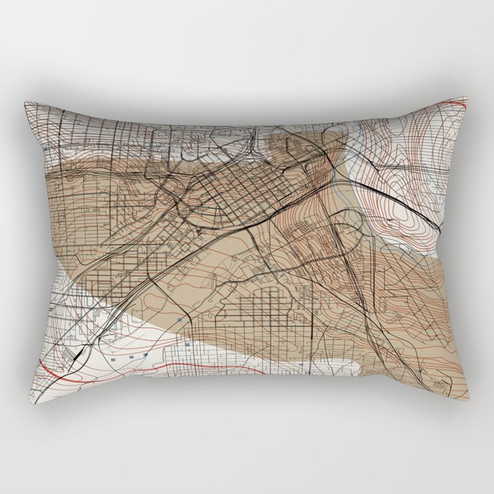 Saint Paul, USA - City Map Collage Rectangular Pillow