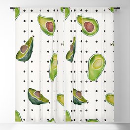 Avocado Polka Dots Blackout Curtain