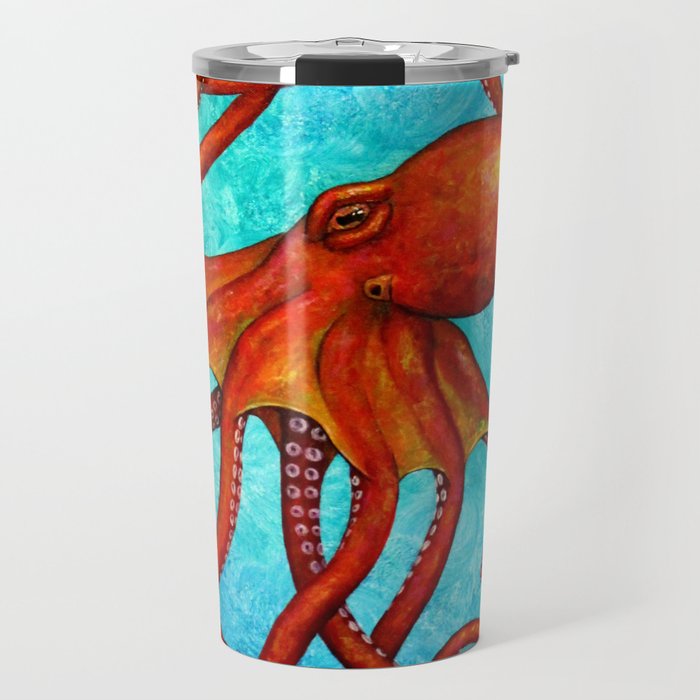 Distracted - Octopus and fish Travel Mug