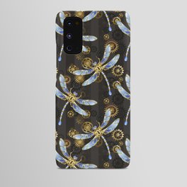 Steampunk Seamless with Mechanical Dragonflies Android Case