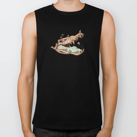 Animal Skull and birds Biker Tank