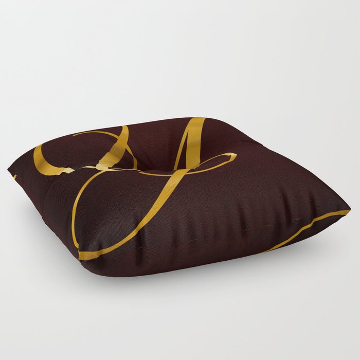 Golden letter Y in vintage design Floor Pillow