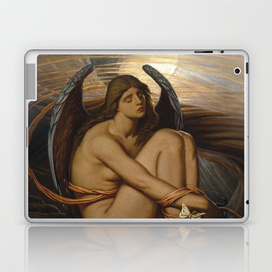 Tortured Souls - Soul in Bondage angelic still life magical realism portrait painting by Elihu Vedder  Laptop & iPad Skin