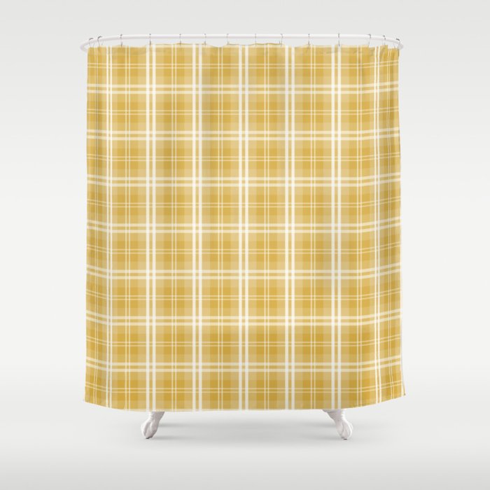 Fall 2018 Designer Color Mustard Yellow, Mustard Yellow Fabric Shower Curtain