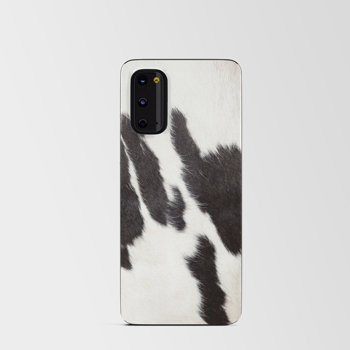 Black and White Cowhide, Cow Skin Print Pattern Android Card Case