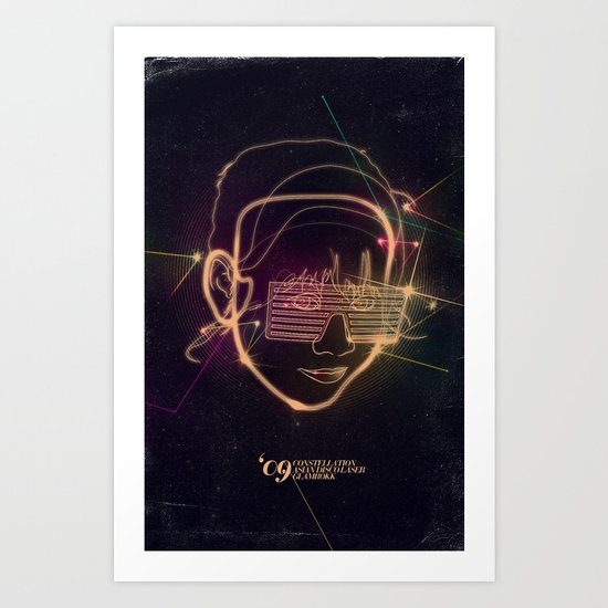 Asian Disco Laser Art Print
