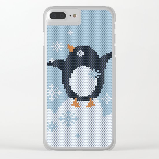 Winter Holidays Clear iPhone Case