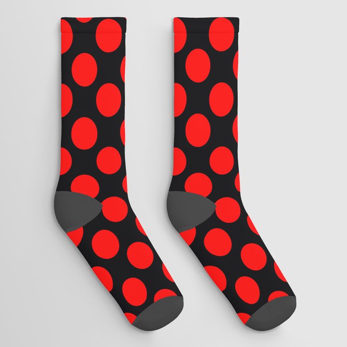 Purely Red - polka 1 Socks