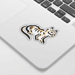 Squiggle Tiger Sticker