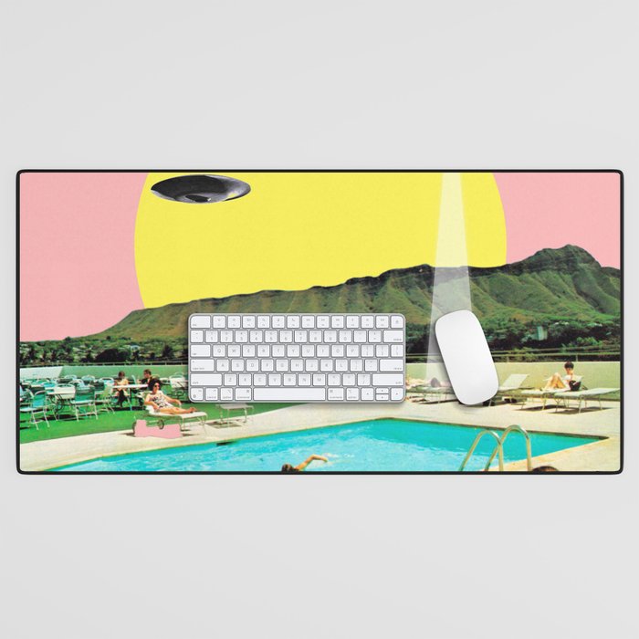 Invasion on vacation (UFO in Hawaii) Desk Mat