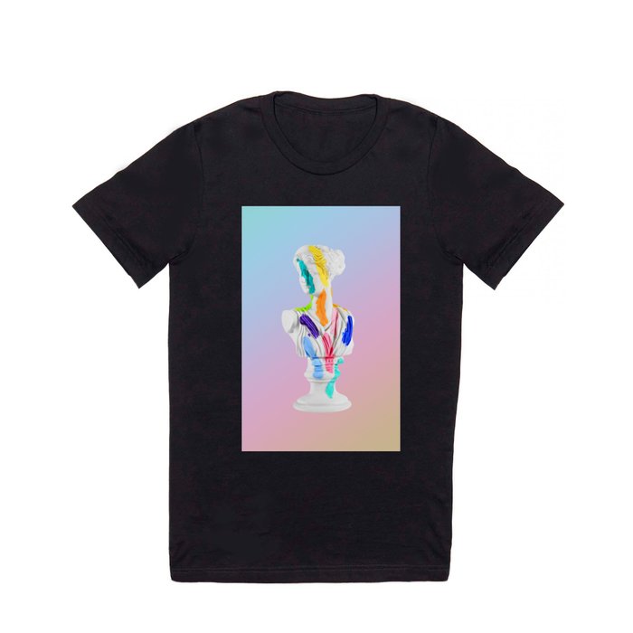 A Grecian Bust With Color Tests (Cotton Candy Gradient Edition) T Shirt