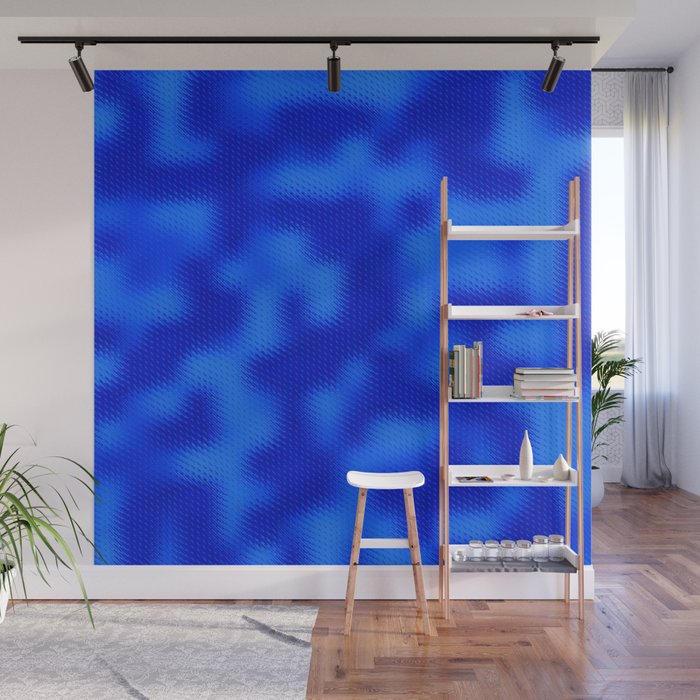 Nuclear Blueberry Abstract In Royal Blue Wall Mural By Donovanh