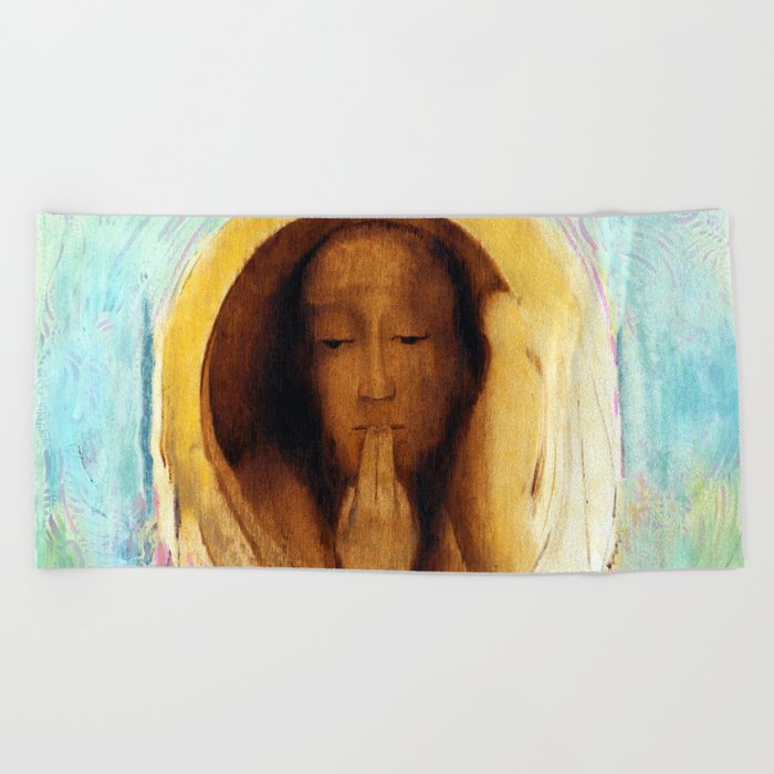 Odilon Redon Silence Beach Towel