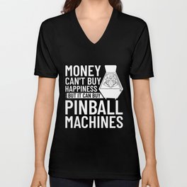 Pinball Machine Game Virtual Player V Neck T Shirt
