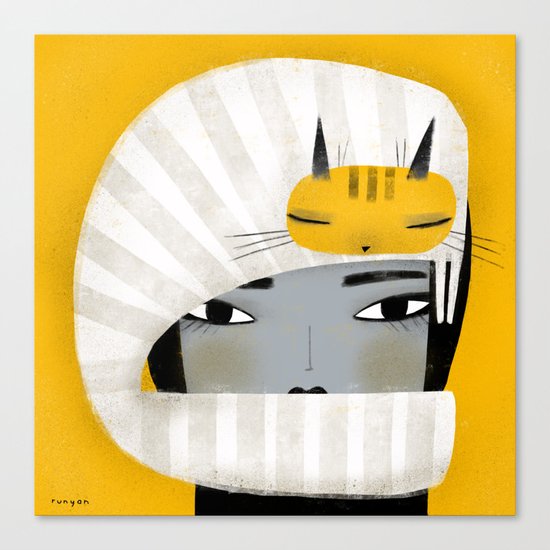 HAT SCARF COMBO Canvas Print