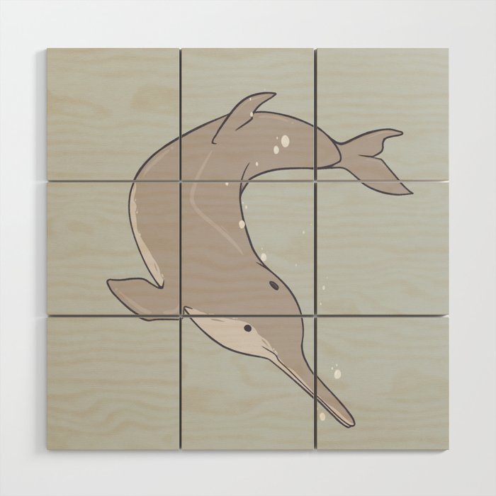 Baiji Dolphin Wood Wall Art