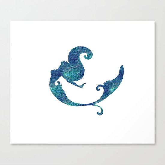 Azure mermaid Canvas Print