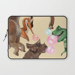 Playful Dinosaur Bubble Gum Gang Laptop Sleeve