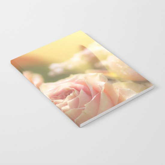 Bunch of pink Roses at backlight- Rose Flowers Notebook
