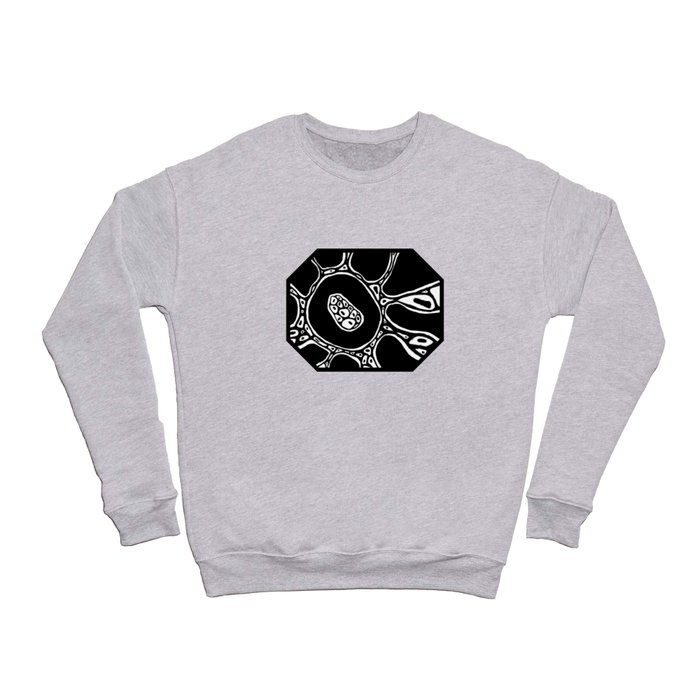 Cellular organic arms black and white Crewneck Sweatshirt