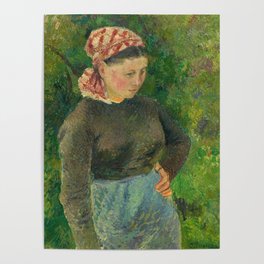 Peasant Woman, 1880 by Camille Pissarro Poster