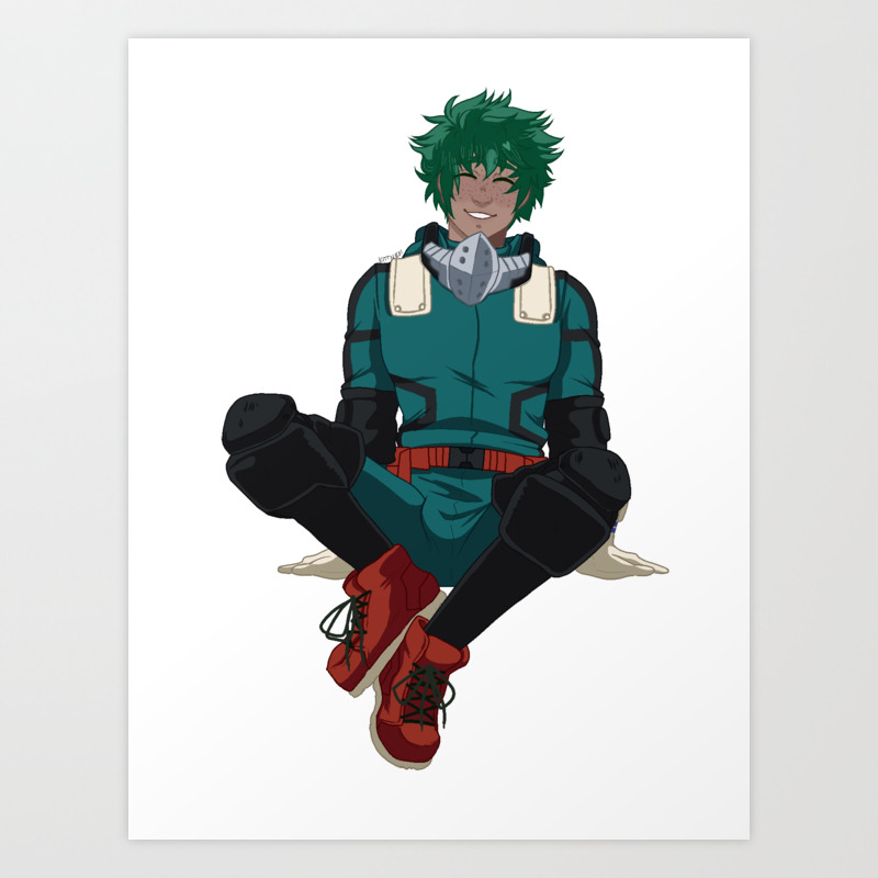 Pro Hero Izuku Midoriya Art Print By Kittnboi Society6