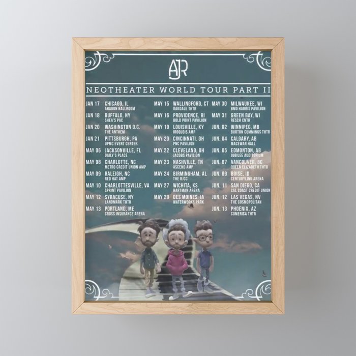 AJR album tour 2022 gunungessss Framed Mini Art Print