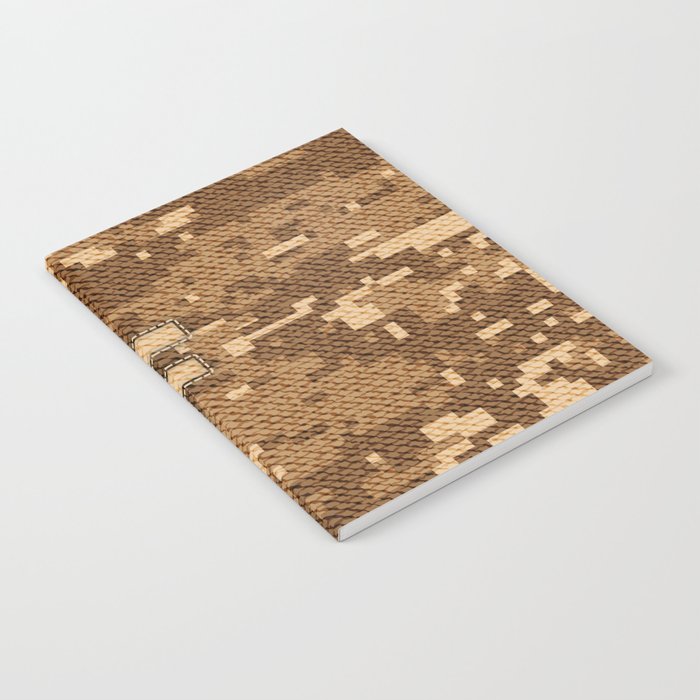 Personalized  F Letter on Brown Military Camouflage Army Commando Design, Veterans Day Gift / Valentine Gift / Military Anniversary Gift / Army Commando Birthday Gift  Notebook