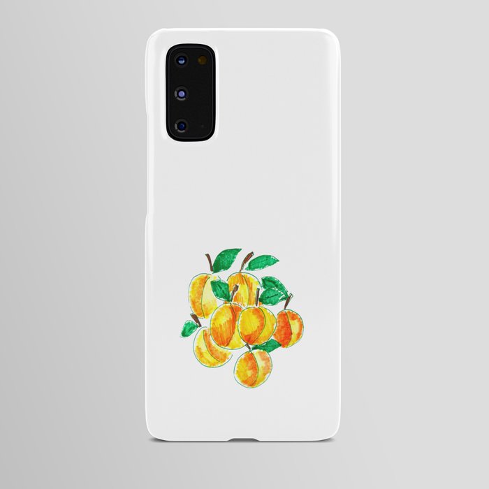 Summer apricots hand drawing Android Case
