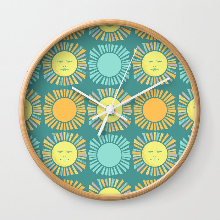 Boho Sunshine Wall Clock