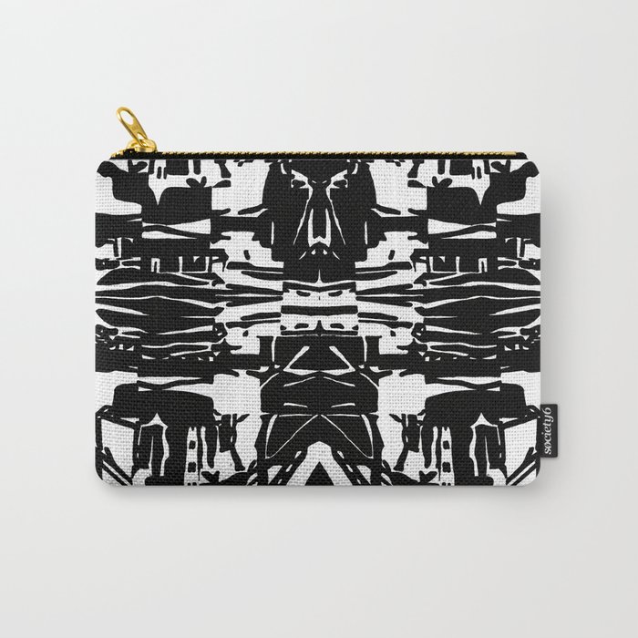 Black and White pattern. Carry-All Pouch