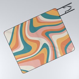 Abstract Wavy Stripes LXIII Picnic Blanket