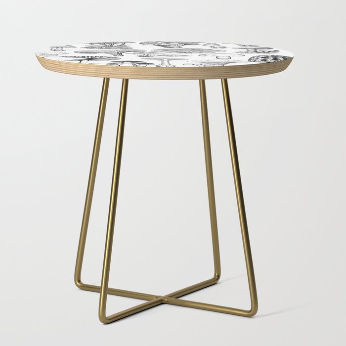 Mushrooms Print Side Table