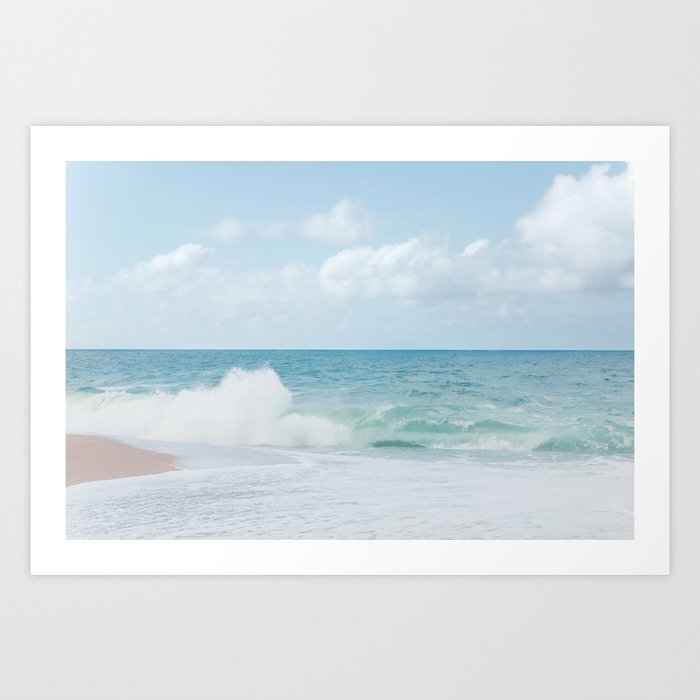 Blue Hawaii - Kauapea Beach, Ocean Photography Art Print