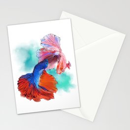 Betta Fish pair Stationery Card