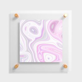 Pink & Purple Pastel Liquid Marble Pattern  Floating Acrylic Print