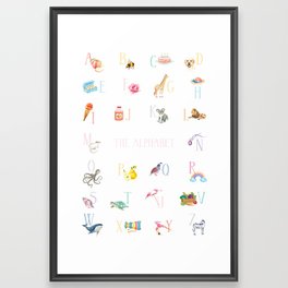 Children's Alphabet Print – Watercolour Framed Art Print | Watercolour, Graphicdesign, Watercolor, Vintage, Paint, Poster, Educational, Print, Kids, Girls 