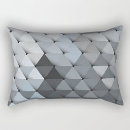 Triangles Slate Blue Gray Rectangular Pillow