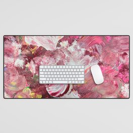 Pink Camellias Desk Mat